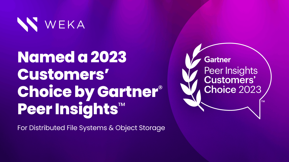 WEKA Named a 2023 Customers’ Choice by Gartner® Peer Insights™
