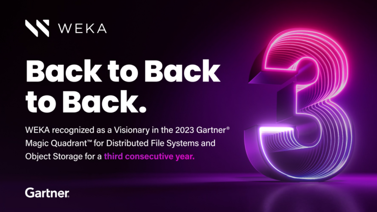 WEKA Named a Visionary for Third Consecutive Year in 2023 Gartner® Magic Quadrant™ for Distributed File Systems and Object Storage