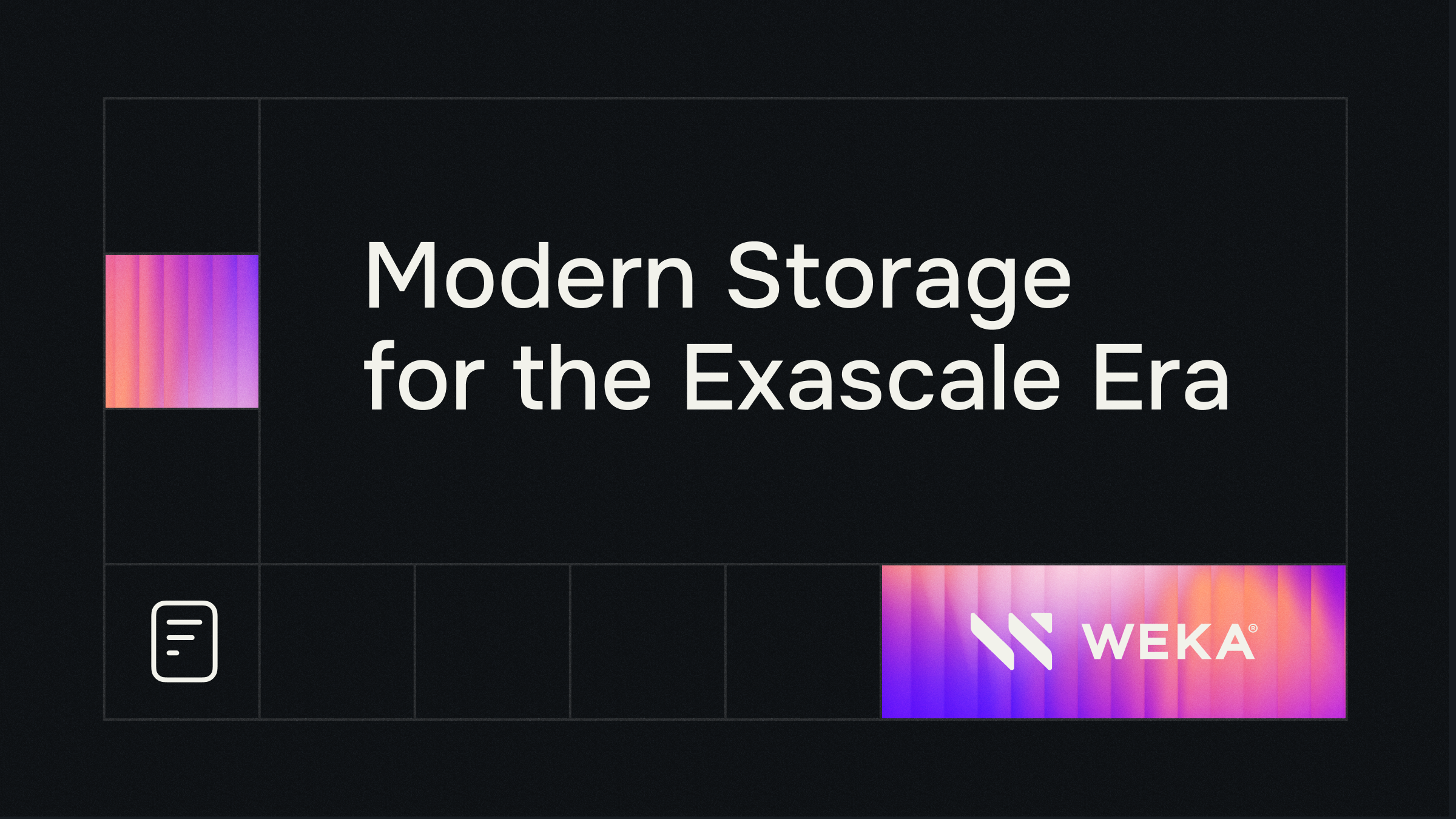 Modern Storage for the Exascale Era