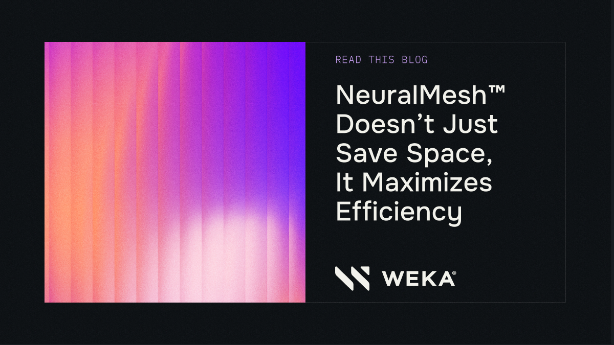 NeuralMesh Doesn’t Just Save Space, It Maximizes Efficiency