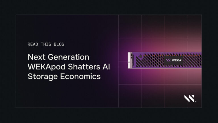 Next Generation WEKApod Shatters AI Storage Economics