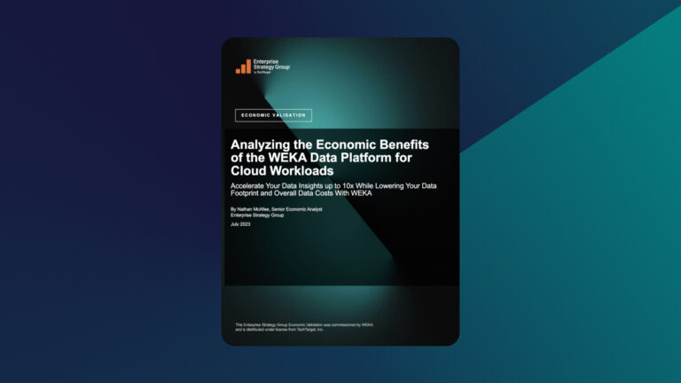 Analyzing the Economic Benefits of the WEKA®️ Data Platform for Cloud Workloads