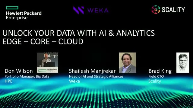 Webinar: Boost Speed and Accuracy of Your AI Data Pipelines with HPE, Weka, and Scality