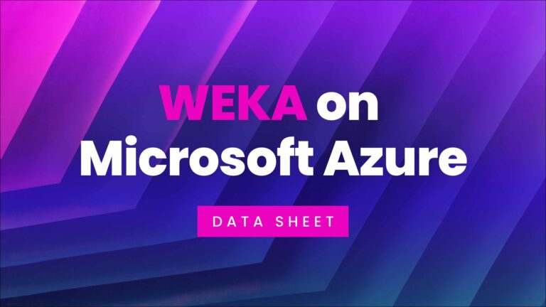 WEKA On Microsoft Azure