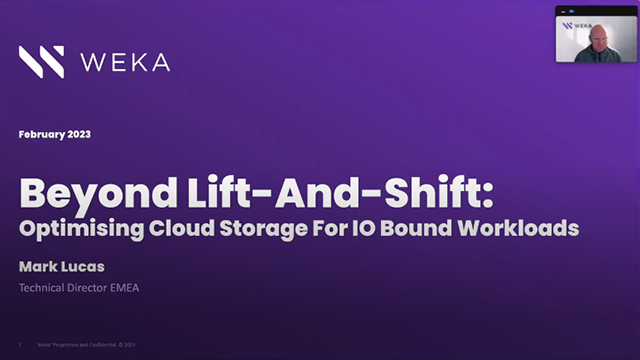 Beyond Lift & Shift: Optimising Cloud Storage For IO Bound Workloads