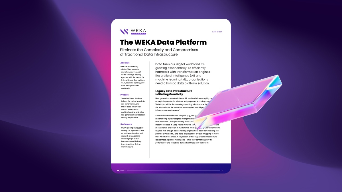 The WEKA Data Platform for US Federal