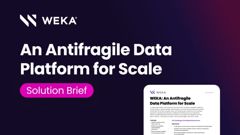 WEKA: An Antifragile Data Platform for Scale