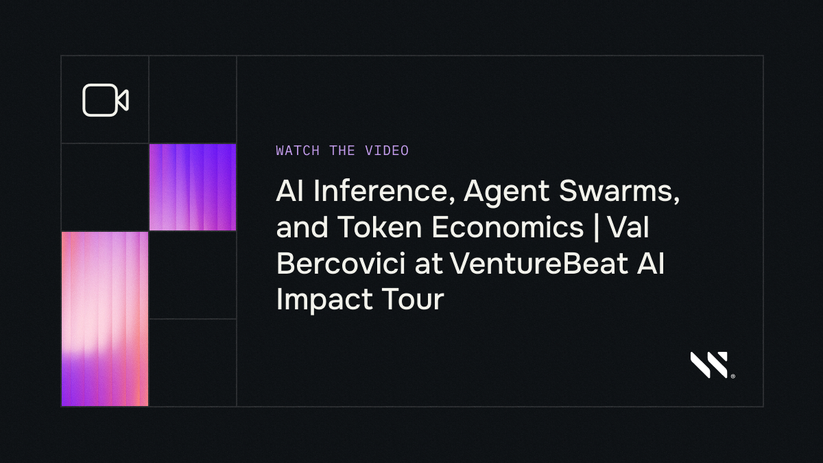 AI Inference, Agent Swarms, and Token Economics | Val Bercovici at VentureBeat AI Impact Tour