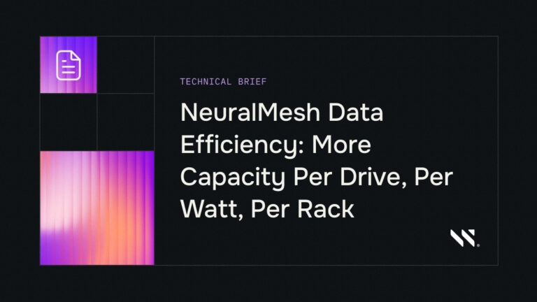 NeuralMesh Data Efficiency: More Capacity Per Drive, Per Watt, Per Rack